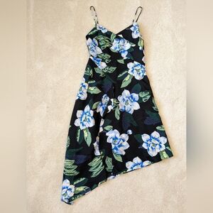 Banana Republic Floral Asymmetrical Tropical Dress, Size 4 (EUC)